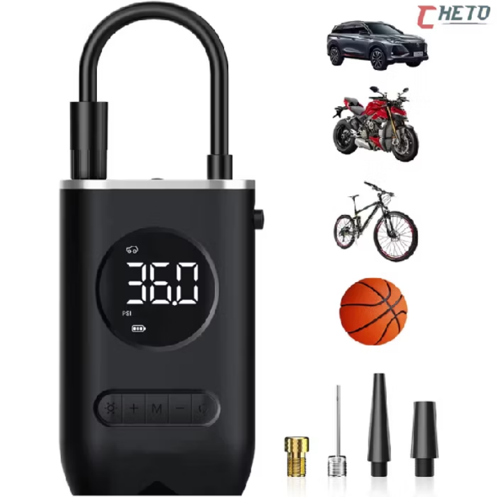 Mini Compressor de Ar Portatil Recarregavél Digital USB Calibrador Pneu Env io Imediato