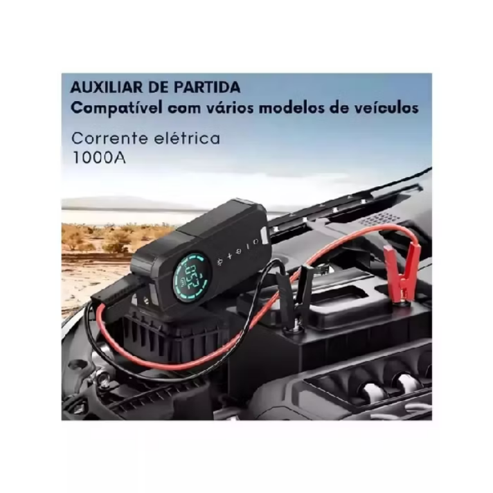 Mini Compressor de Ar Portatil Recarregavél Digital USB Calibrador Pneu Env io Imediato — foto 6